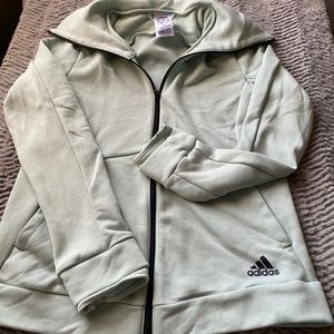 Light Mint color Adidas zip up
